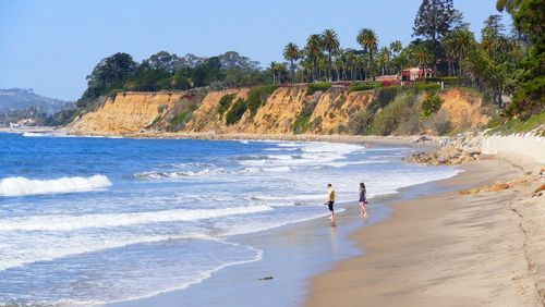 Tourists on beach