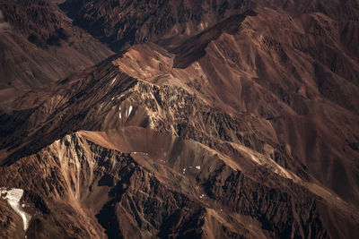 High angle view of mountain range