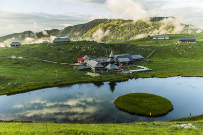 Parashar lake, mandi during monsoons