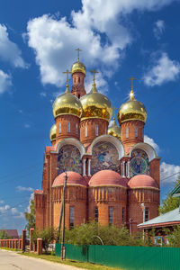 Low angle view of church against sky