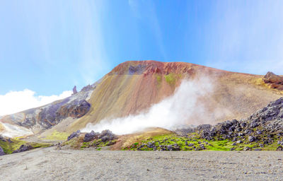 Scenic view of mountain against sky