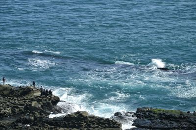 Rocks in sea