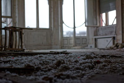 Surface level of abandoned building