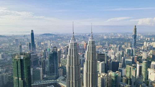 Aerial view of buildings in city
