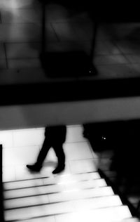 Shadow of woman on floor