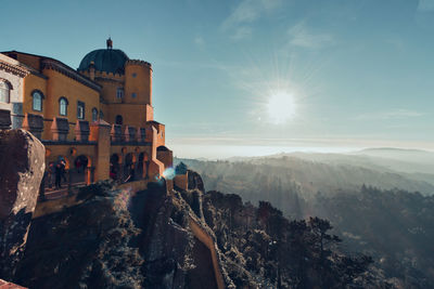 Panoramic view of buildings against sky