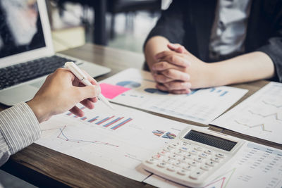 Business people working at desk in office