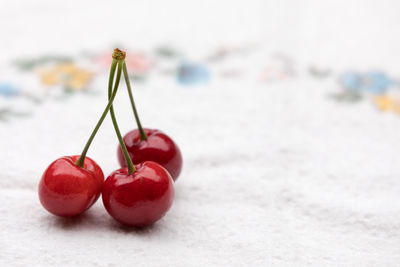 Close-up of strawberry on table