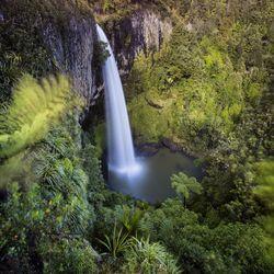 Scenic view of waterfall