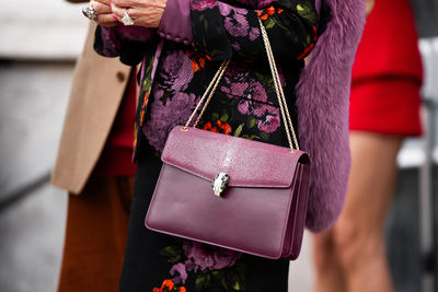 Midsection of woman holding gift box