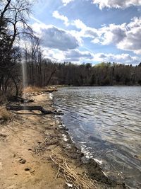 Scenic view of river against sky