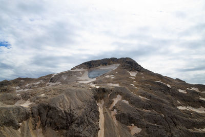 Low angle view of mountain against sky