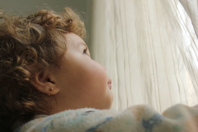 Close-up of cute baby girl