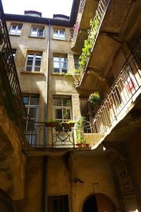 Low angle view of apartment building