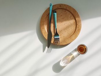 Close-up of dental equipment on table