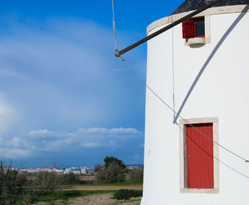 Low angle view of building against sky