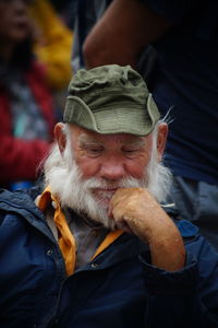 Portrait of man wearing hat