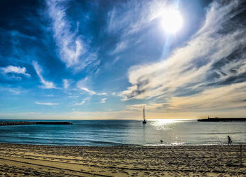 Scenic view of sea against sky