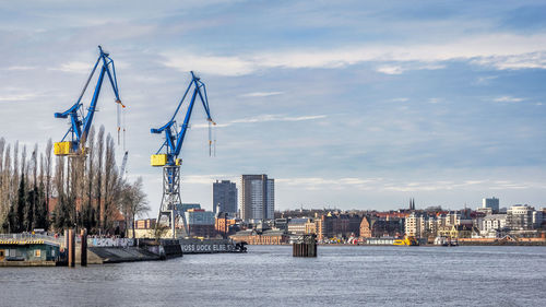 Boats in harbor