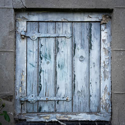 Close-up of closed door