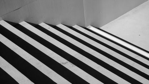 High angle view of cement stairs