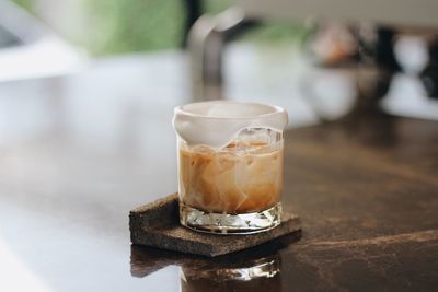 Close-up of coffee on table