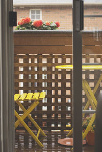 View of potted plants on balcony