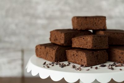 Close-up of bread in plate