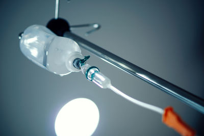 Low angle view of iv drip