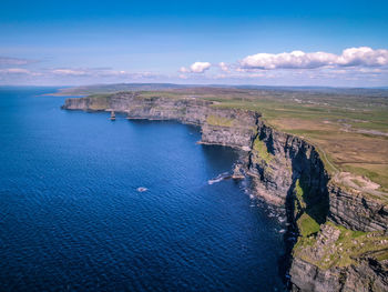 High angle view of sea against sky