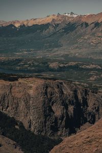 Scenic view of rocky mountains against sky