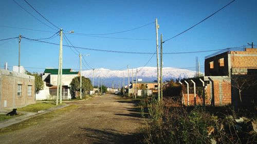 Road against clear sky