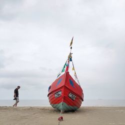 View of sea against cloudy sky