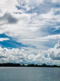 Scenic view of cloudy sky over sea