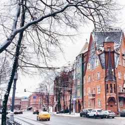 City street with buildings in background