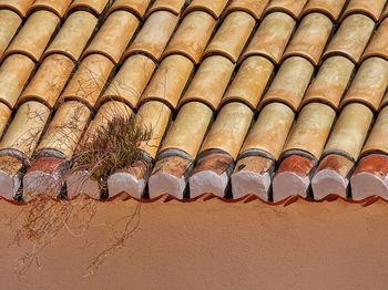 Text on roof tiles