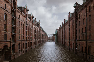 Canal amidst buildings in city