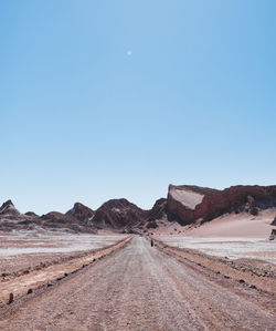 Moon valleys main road, decorated by its stunning rock formations.