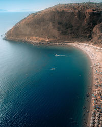 High angle view of sea shore