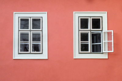Close-up of windows on wall