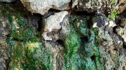 Full frame shot of rock formation in cave