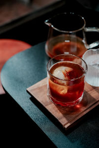 Close-up of drink on table