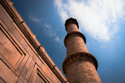 Low angle view of historic building against sky