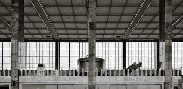 Low angle view of railroad station platform