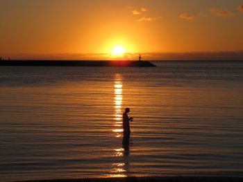 Sunset over sea