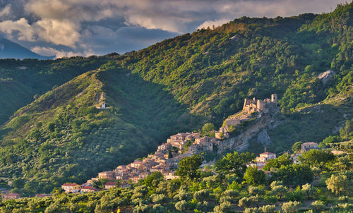 Overview of the village of cleto, calabria, italy.