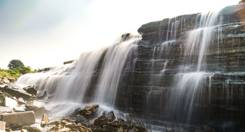 Scenic view of waterfall