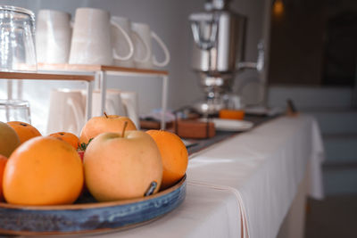 Close-up of fruits on table