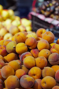 Close-up of fruits for sale at market stall