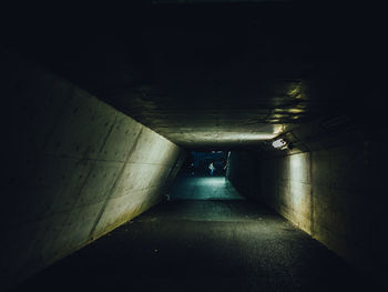 Walkway leading to tunnel